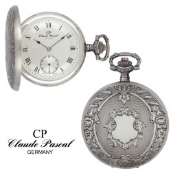 Taschenuhr Silber 925/-antik, Savonette, Dekor Guilloch mit Kranz,Unitas 6498 swiss