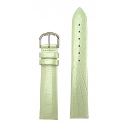 Lederband hellgrün, glänzend, Aligatorpräg 18mm
